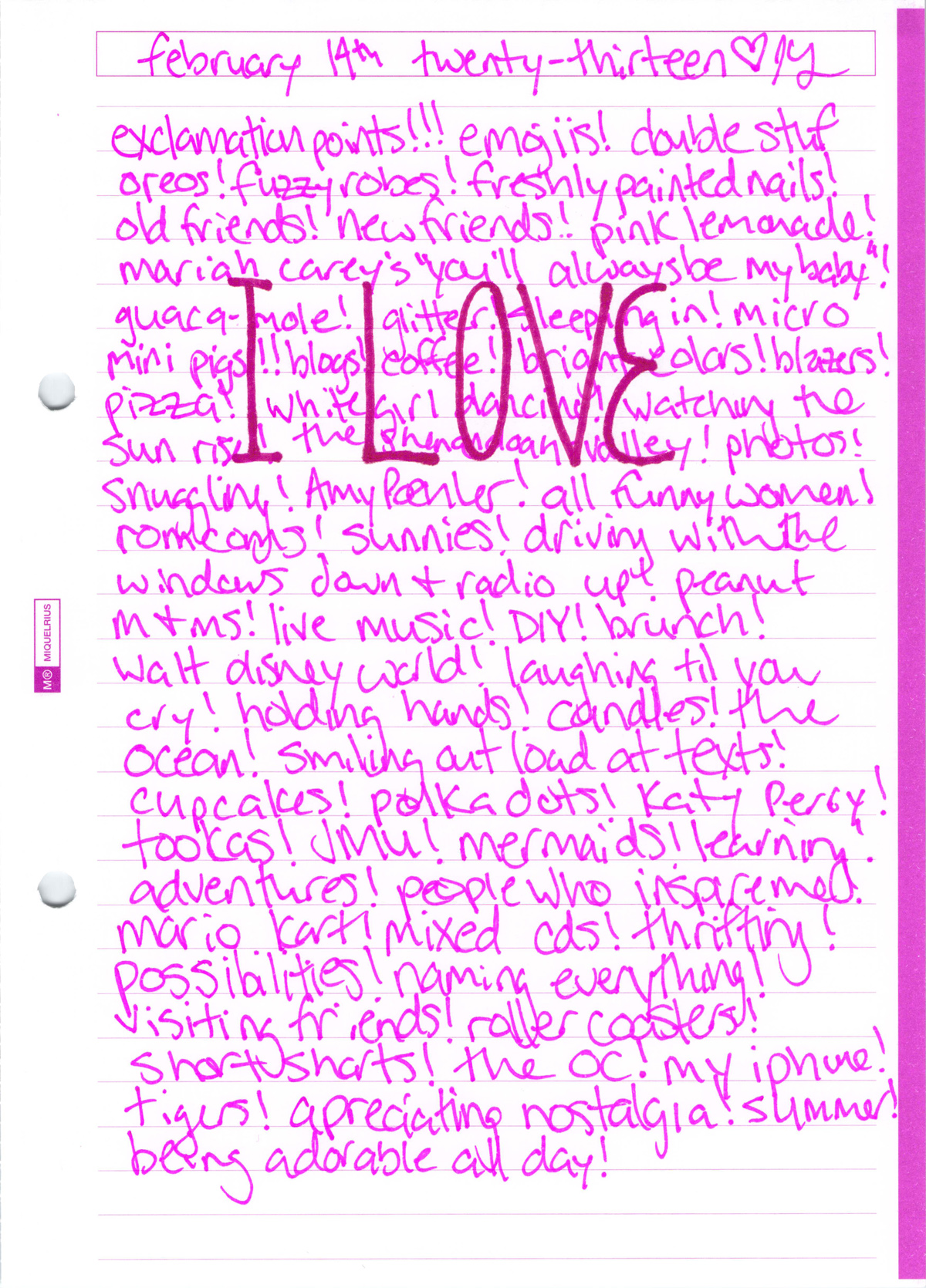 i love...